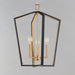 Maxim - 28613BKNAB - Three Light Pendant - Melrose - Black / Natural Aged Brass