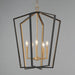 Maxim - 28615BKNAB - Five Light Pendant - Melrose - Black / Natural Aged Brass