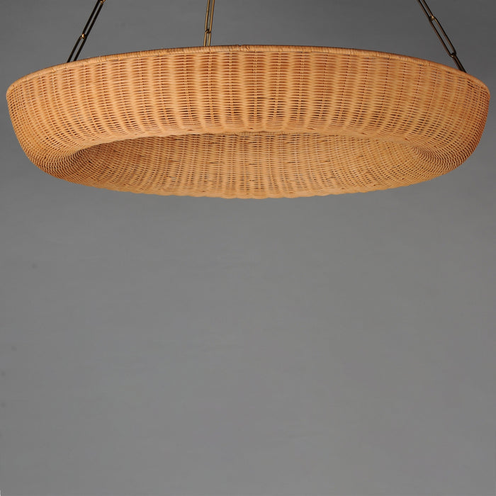 Maxim - 14314NANAB - Eight Light Pendant - Bower - Natural Aged Brass