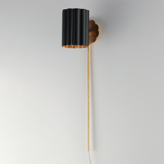 Maxim - 18050BKGL - One Light Wall Sconce - Primrose - Gold Leaf