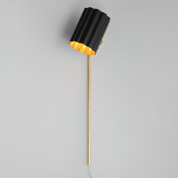 Maxim - 18050BKGL - One Light Wall Sconce - Primrose - Gold Leaf