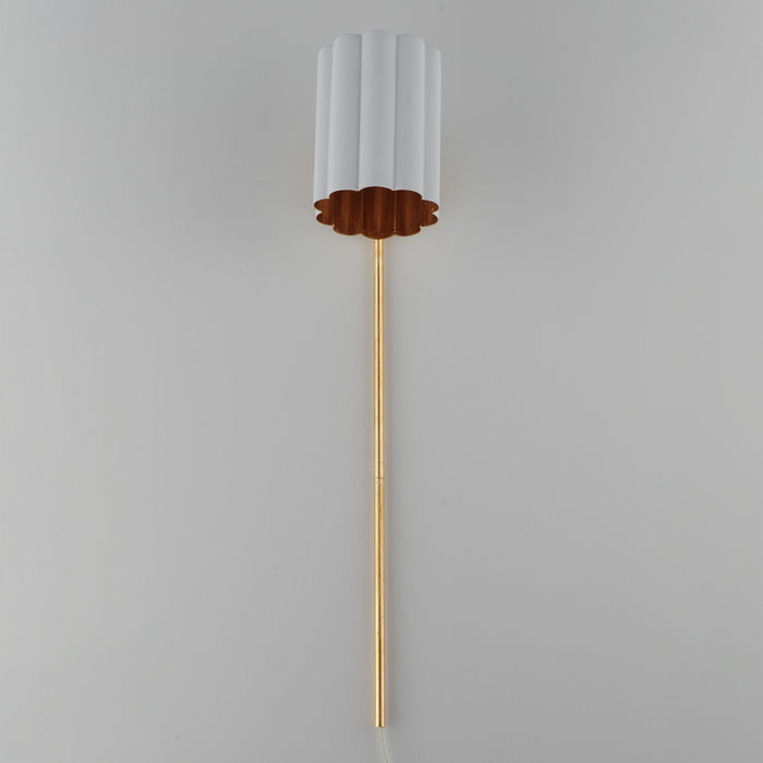 Maxim - 18050MWGL - One Light Wall Sconce - Primrose - Gold Leaf