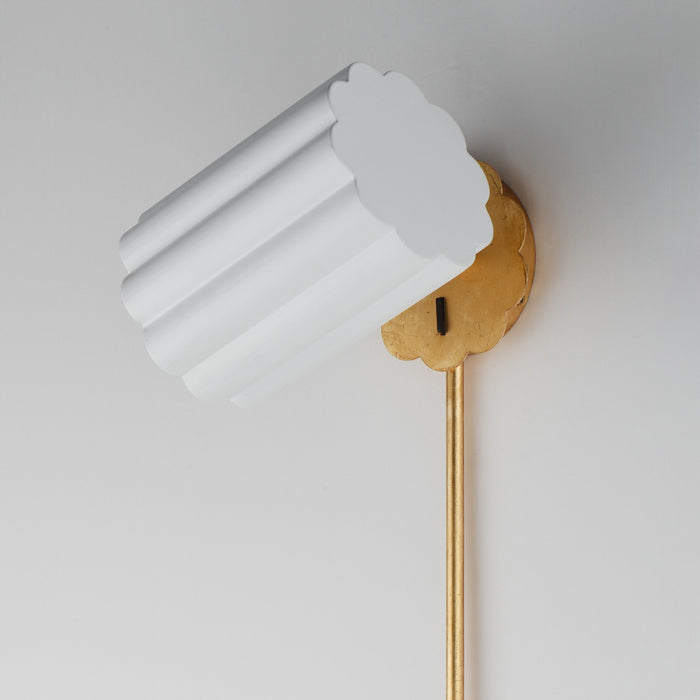 Maxim - 18050MWGL - One Light Wall Sconce - Primrose - Gold Leaf