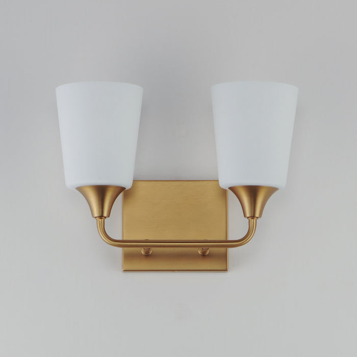 Maxim - 12882SWNAB - Two Light Bath Vanity - Hudson - Natural Aged Brass