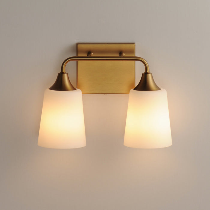 Maxim - 12882SWNAB - Two Light Bath Vanity - Hudson - Natural Aged Brass