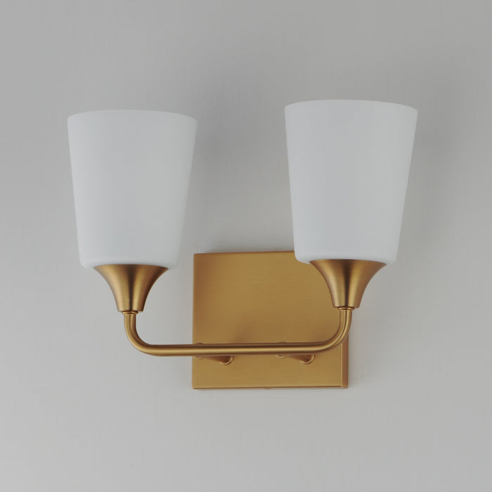 Maxim - 12882SWNAB - Two Light Bath Vanity - Hudson - Natural Aged Brass