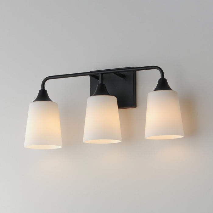 Maxim - 12883SWBK - Three Light Bath Vanity - Hudson - Black
