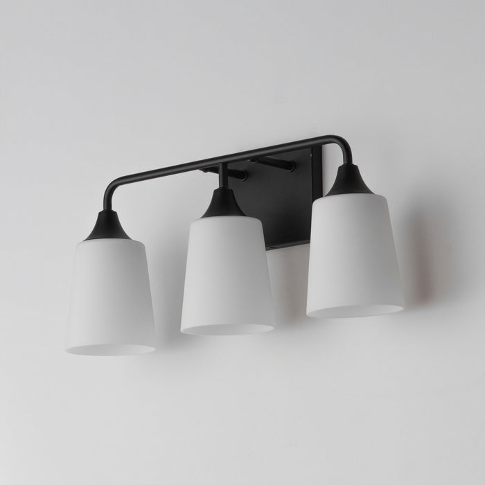 Maxim - 12883SWBK - Three Light Bath Vanity - Hudson - Black