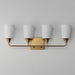 Maxim - 12884SWNAB - Four Light Bath Vanity - Hudson - Natural Aged Brass