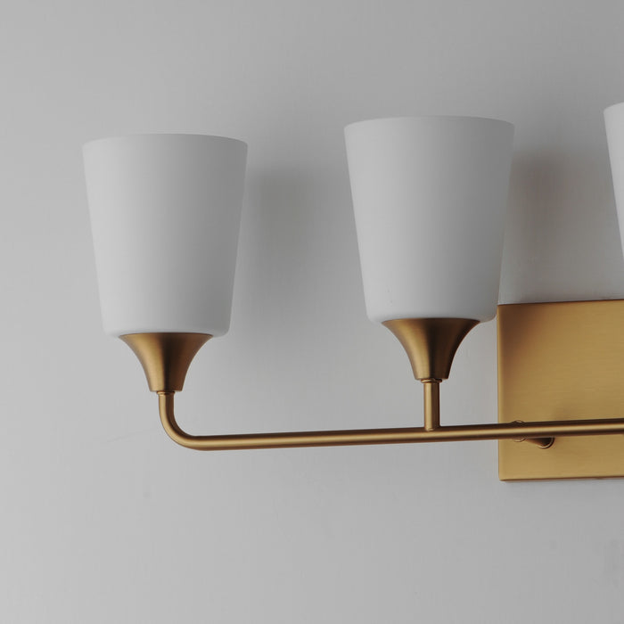 Maxim - 12884SWNAB - Four Light Bath Vanity - Hudson - Natural Aged Brass