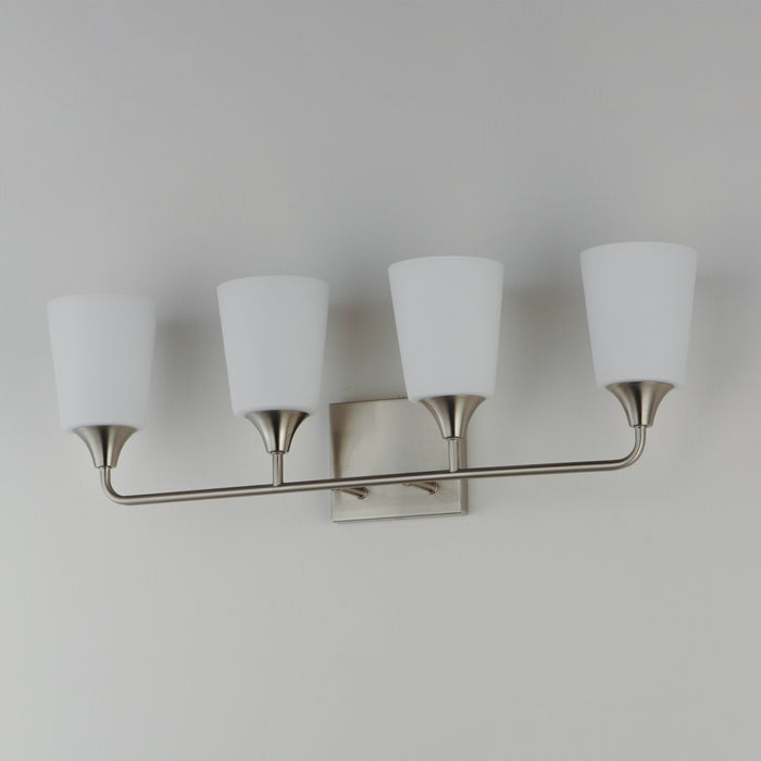 Maxim - 12884SWSN - Four Light Bath Vanity - Hudson - Satin Nickel
