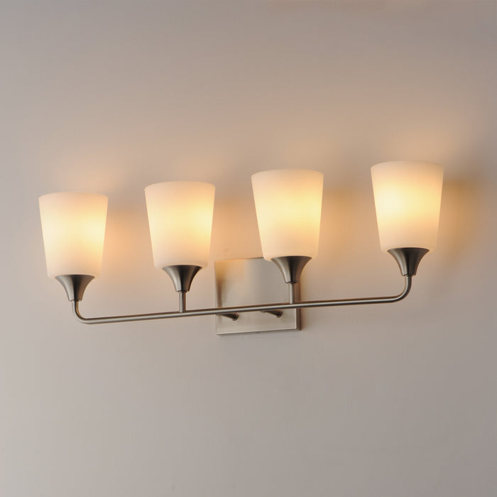 Maxim - 12884SWSN - Four Light Bath Vanity - Hudson - Satin Nickel