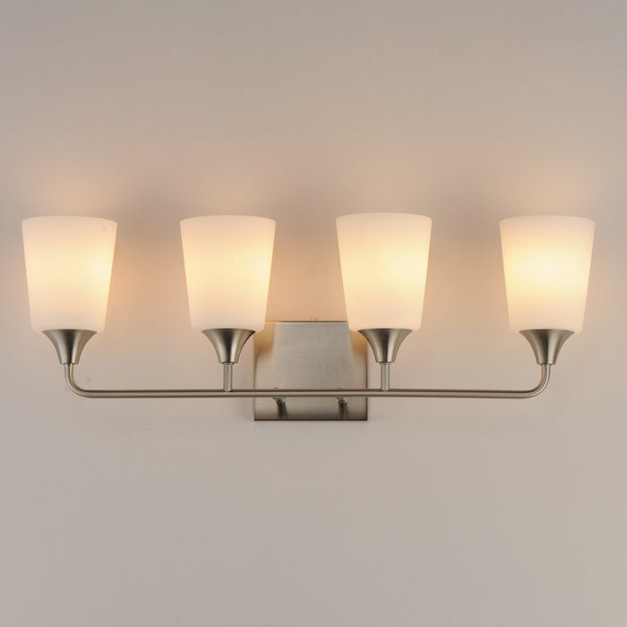Maxim - 12884SWSN - Four Light Bath Vanity - Hudson - Satin Nickel