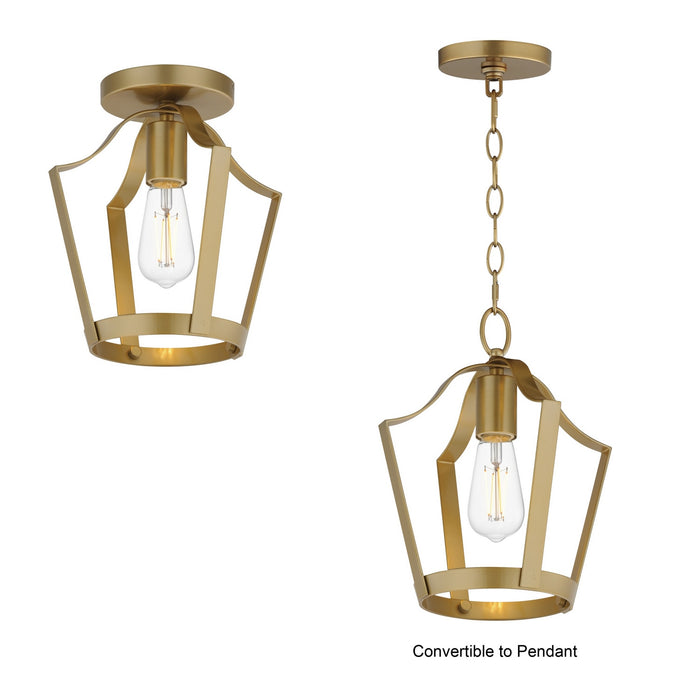 Maxim - 10421NAB - One Light Pendant / Semi-Flush - Arden - Natural Aged Brass