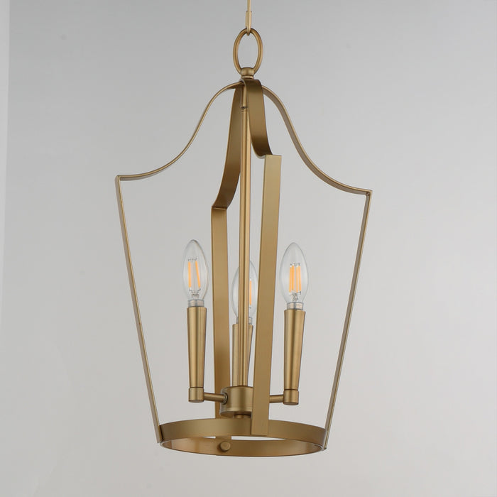 Maxim - 10423NAB - Three Light Pendant - Arden - Natural Aged Brass
