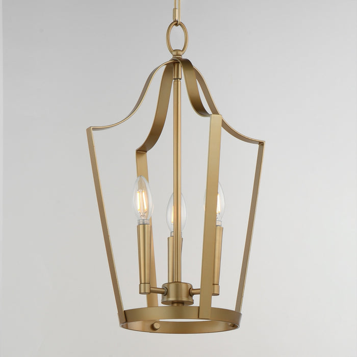 Maxim - 10423NAB - Three Light Pendant - Arden - Natural Aged Brass