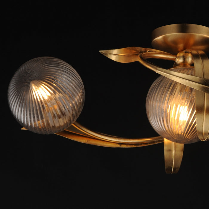 Maxim - 28717CRGL - Three Light Flush Mount - Firenze - Gold Leaf