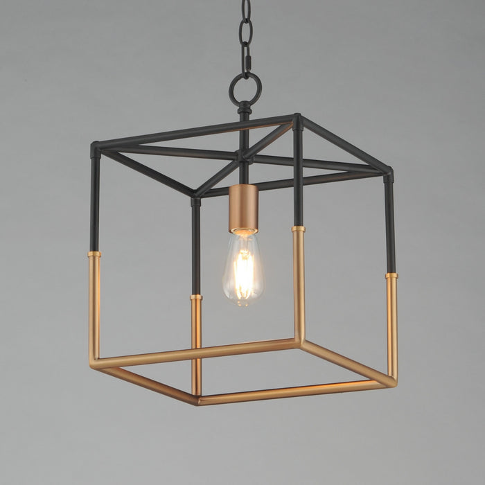 Maxim - 28621BKWBR - One Light Pendant - SoHo - Black/Weathered Brass