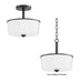 Maxim - 5692WTBK - Two Light Semi Flush/Pendant Convertible - Fuller - Black