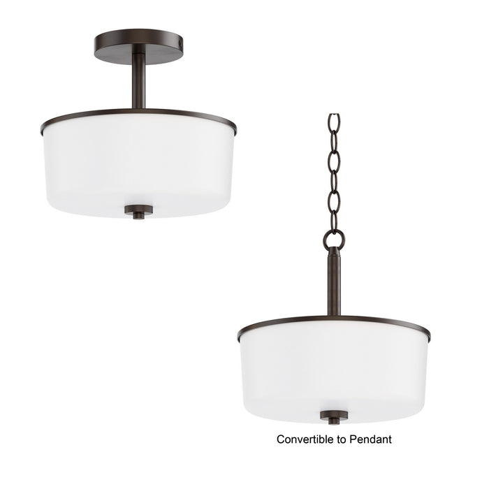 Maxim - 5692WTOI - Two Light Semi Flush/Pendant Convertible - Fuller - Oil Rubbed Bronze