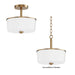 Maxim - 5692WTNAB - Two Light Semi Flush/Pendant Convertible - Fuller - Natural Aged Brass