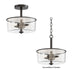 Maxim - 5692CLBK - Two Light Semi Flush/Pendant Convertible - Fuller - Black