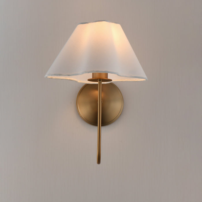 Maxim - 18100WTNAB - One Light Wall Sconce - Saxon - Natural Aged Brass