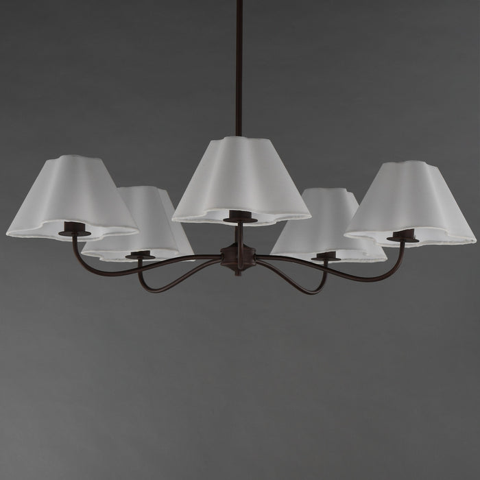 Maxim - 18105WTOI - Five Light Chandelier - Saxon - Oil Rubbed Bronze