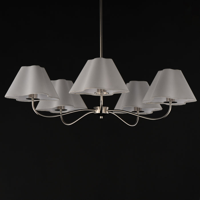 Maxim - 18105WTPN - Five Light Chandelier - Saxon - Polished Nickel