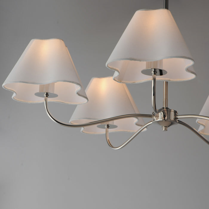 Maxim - 18105WTPN - Five Light Chandelier - Saxon - Polished Nickel