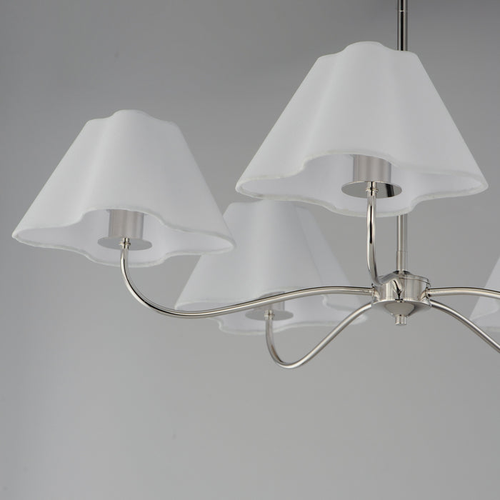 Maxim - 18105WTPN - Five Light Chandelier - Saxon - Polished Nickel