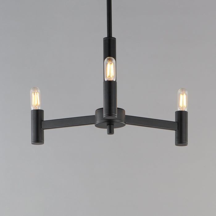 Maxim - 21363BK - Three Light Chandelier - Emana - Black