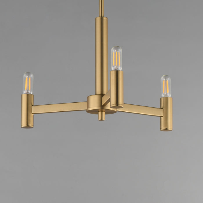 Maxim - 21363NAB - Three Light Chandelier - Emana - Natural Aged Brass
