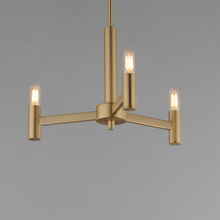 Maxim - 21363NAB - Three Light Chandelier - Emana - Natural Aged Brass