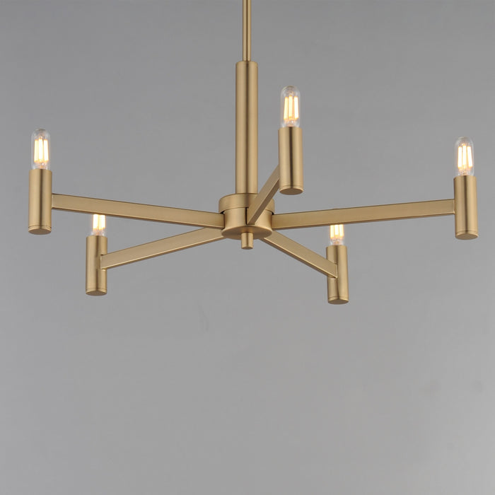 Maxim - 21365NAB - Five Light Chandelier - Emana - Natural Aged Brass