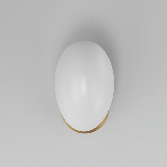 Maxim - 10821WTNAB - One Light Wall Sconce - Maris - White/Natural Aged Brass