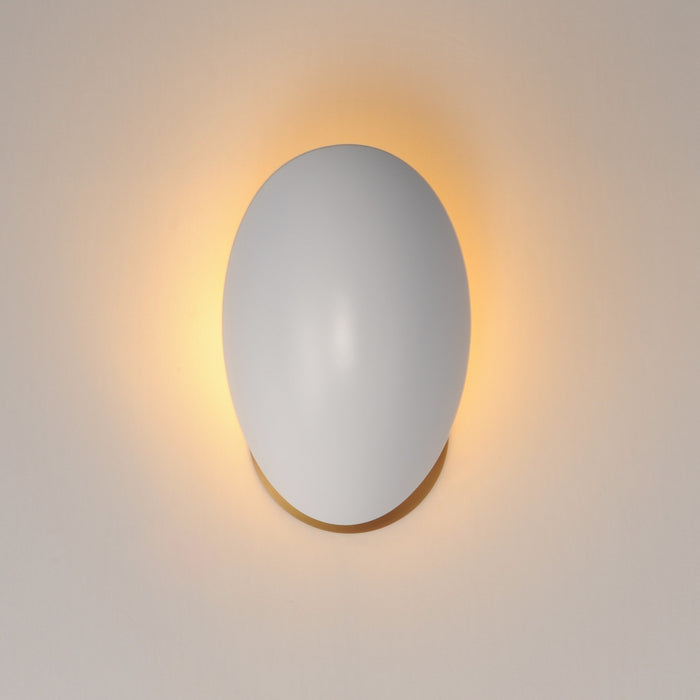 Maxim - 10821WTNAB - One Light Wall Sconce - Maris - White/Natural Aged Brass