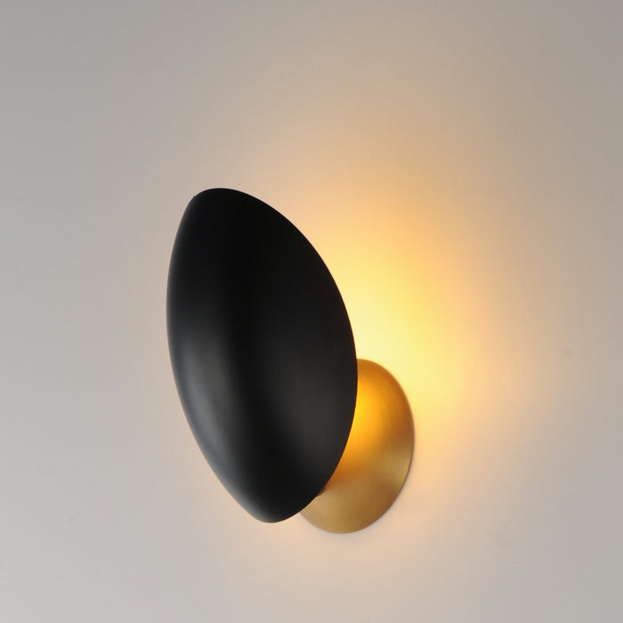 Maxim - 10821BKNAB - One Light Wall Sconce - Maris - Black / Natural Aged Brass