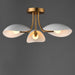 Maxim - 10823WTNAB - Three Light Semi Flush Mount - Maris - White/Natural Aged Brass