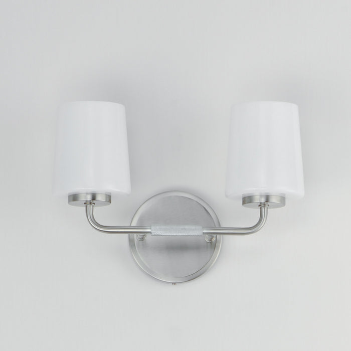 Maxim - 12692WTSN - Two Light Bath Vanity - Durham - Satin Nickel