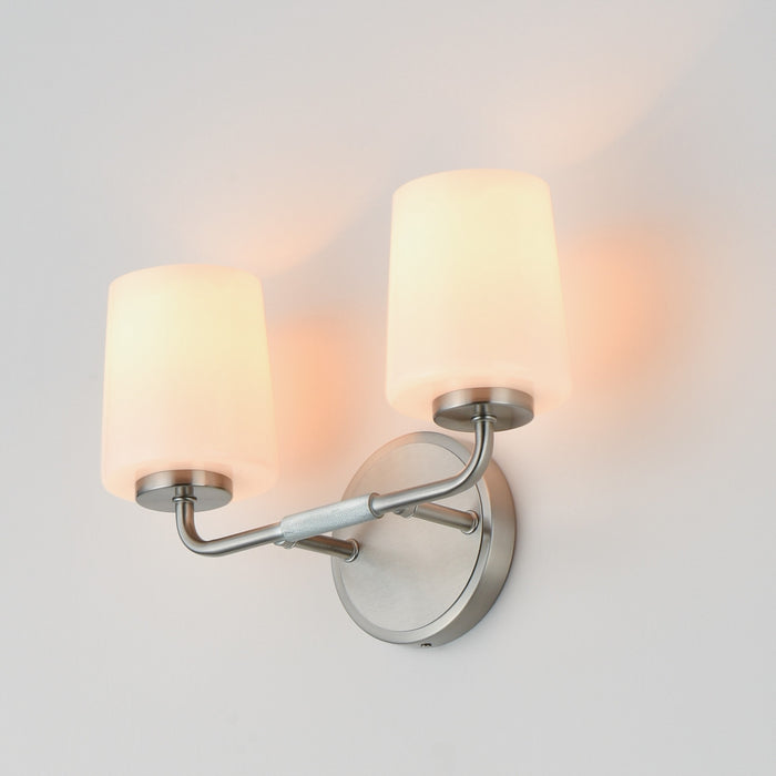 Maxim - 12692WTSN - Two Light Bath Vanity - Durham - Satin Nickel