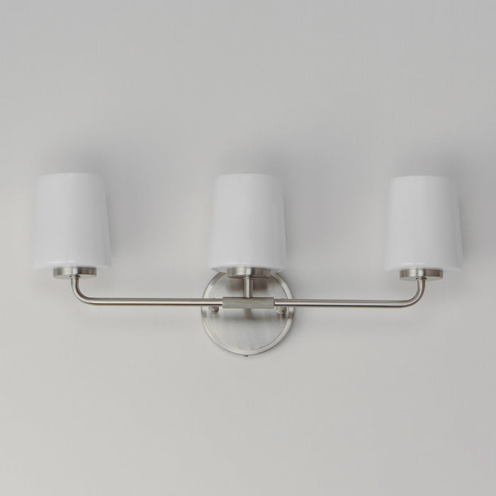 Maxim - 12693WTSN - Three Light Bath Vanity - Durham - Satin Nickel