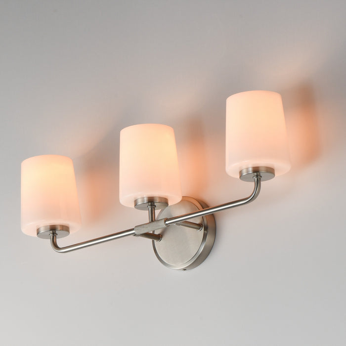 Maxim - 12693WTSN - Three Light Bath Vanity - Durham - Satin Nickel