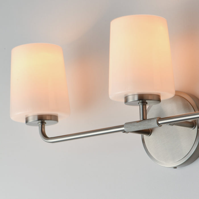 Maxim - 12693WTSN - Three Light Bath Vanity - Durham - Satin Nickel