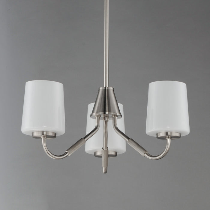Maxim - 12695WTSN - Three Light Chandelier - Durham - Satin Nickel