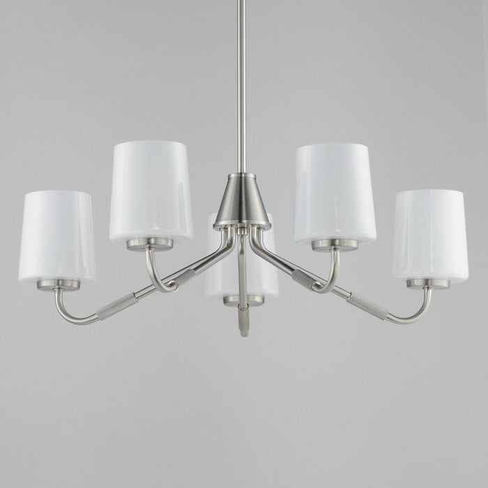Maxim - 12696WTSN - Five Light Chandelier - Durham - Satin Nickel