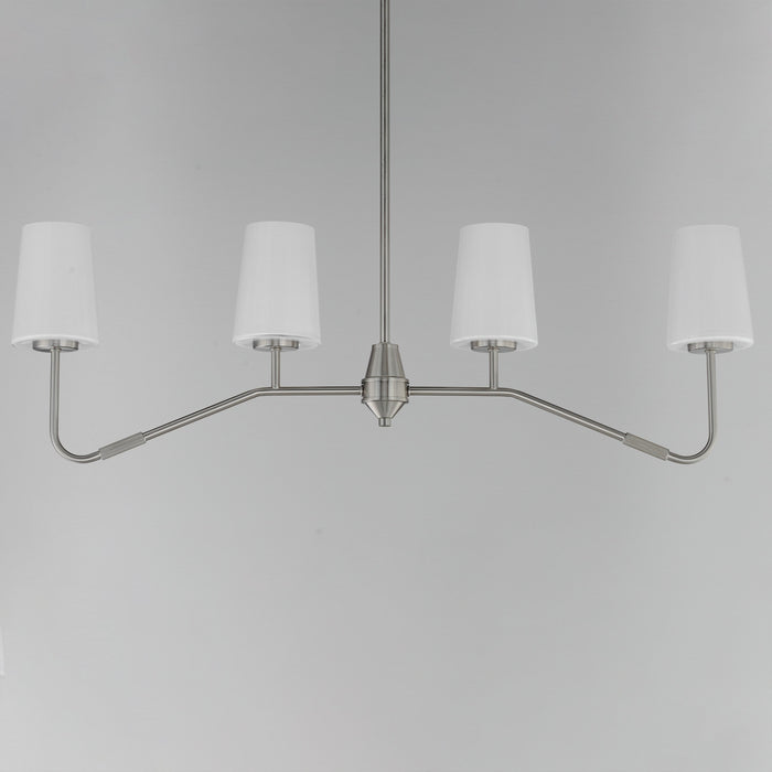 Maxim - 12697WTSN - Four Light Linear Chandelier - Durham - Satin Nickel