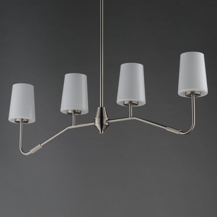 Maxim - 12697WTSN - Four Light Linear Chandelier - Durham - Satin Nickel