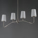 Maxim - 12697WTSN - Four Light Linear Chandelier - Durham - Satin Nickel