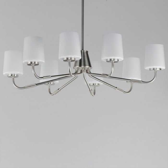 Maxim - 12698WTSN - Eight Light Chandelier - Durham - Satin Nickel